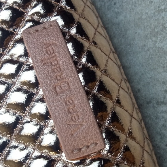 🍀 Vera Bradley Rose Gold Quilted Cosmetic Bag - Picture 5 of 6